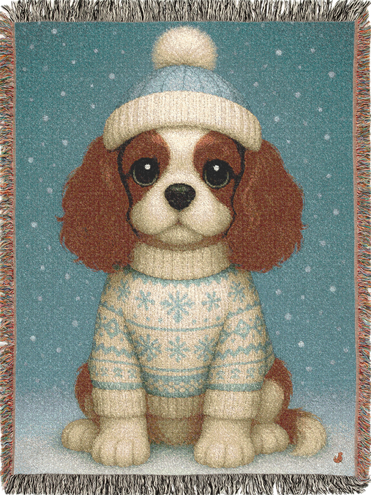 Cavy Comfort Themed Woven Blanket, Blenheim