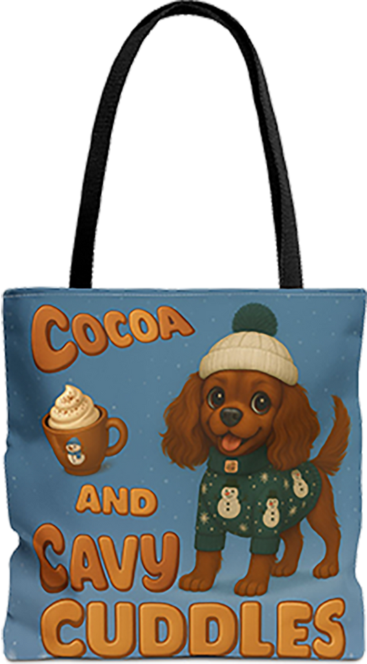 Cocoa and Cavy Cuddles Tote Bag, Ruby Edition